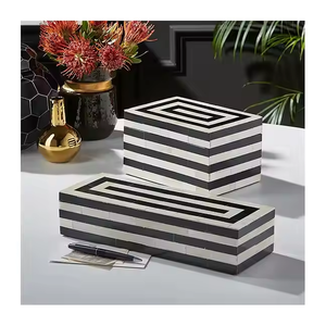 Nuevo 2025 cajas de madera hechas a mano clásicas con resina de hueso mármol madre de perla incrustaciones tamaño personalizado Logo almacenamiento artesanal hecho en La India - Product Image 1