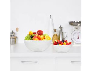 Bol de vaisselle en résine acrylique fait à la main personnalisé bol de service et de mélange de salade de fruits avec texture de marbre aqua swirl vaisselle - Product Image 1