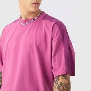 Ensemble de t-shirts pour hommes personnalisé OEM de haute qualité, nouveau style à la mode, short surdimensionné à épaules tombantes grande taille 100% coton - Product Image 3