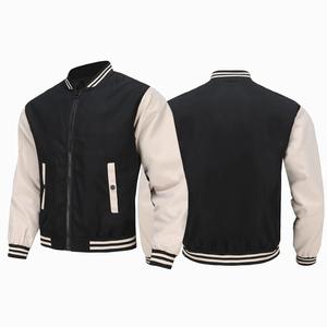 Chaqueta de Béisbol Impermeable de Cuero Genuino para Hombre, Cuello Camisero, Estilo Casual y Urbano, Disponible en Talla Grande para Jóvenes - Product Image 4