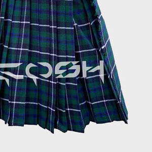 Kilt à tartan personnalisé de tradition écossaise Douglas avec lanières en cuir fin Kilts bleus de style moderne avec logo personnalisé - Product Image 3