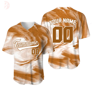 Tie Dye Chemises de baseball personnalisées Vêtements d'entraînement d'équipe pour enfants Impression par sublimation Vêtements de sport à séchage rapide Maillot uniforme de baseball - Product Image 3