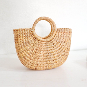 Meilleures ventes Sac en rotin de jacinthe Panier en osier naturel fait à la main Décoration florale Porte Cadeau de vacances TUYET DUNG WHB11 Fabriqué - Product Image 1
