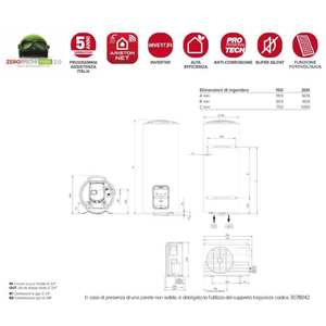 Chauffe-eau à pompe à chaleur à inverter Ariston NUOS SPLIT INVERTER WI-FI WH 200 A+ - Product Image 2