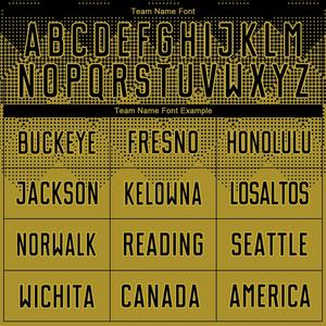 Uniforme de Fútbol Personalizado para Hombre en Negro y Dorado, Diseño Moderno con Puntos en Degradado, Camiseta y Pantalones Cortos con Impresión del Nombre y Número del Jugador - Product Image 4