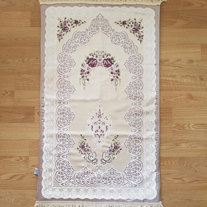 พรมละหมาดมุสลิม ผลิตในตุรกี ผ้าฝ้าย ผลิตด้วยเครื่องจักร ลายแปลกใหม่ ซักได้ ทนทาน ป้องกันเชื้อโรค เหมาะสำหรับการเดินทาง ใช้ในรถยนต์ - Product Image 1