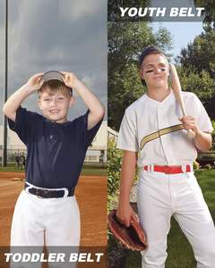 Ceintures de baseball respirantes du fabricant OEM, uniformes de sport élastiques réglables en vrac dans des options colorées pour les équipes - Product Image 6