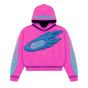 Venta al por mayor Puff Print Hoodie Custom 3D Raised Logo Oversized Streetwear Heavyweight Fleece Sudadera OEM Proveedor - Product Image 2