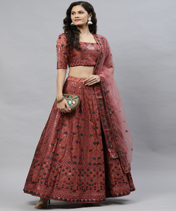 Atractivo Lehenga Choli de Georgette Sintética con Bordado de Lentejuelas y Pedrería, con Dupatta, Precio al por Mayor, Prenda Étnica - Product Image 6