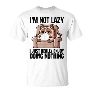 Camiseta divertida con gráfico de gato para mujer, manga corta, cuello redondo, impresión digital, ropa informal para mujer adulta - Product Image 1