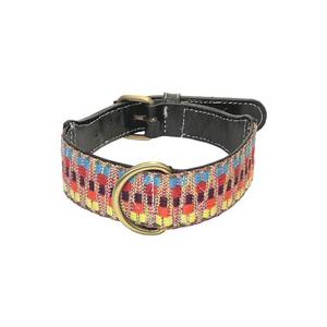 Handmade Color <b>Strip</b> <b>Leather</b> Pet Collar Customizable Durable Adjustable Malaysian Wholesale Lightweight Fashion for Dogs - Product Image 1