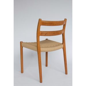 4 Niels Moller Chaises de salle à manger en teck du milieu du siècle avec siège en cordon de papier par Niels O. Moller-meubles en bois massif acajou Indonésie - Product Image 4