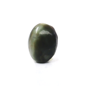 Ojo de Gato Verde Amarillo Natural de 7.43 Quilates, Talla Ovalada Personalizada, Ópalo, Ojo de Tigre, Gema Mineral Pulida con Certificado IGI - Product Image 4