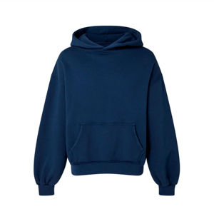 Sudaderas con capucha de algodón orgánico 100% para hombre, sudaderas gruesas de lana de invierno, serigrafía de seda, servicio OEM con capucha sólida - Product Image 1