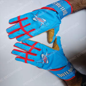 Gants de frappe de baseball à longue manchette Logo personnalisé Cabretta cuir unisexe adulte et jeunesse Baseball Softball gants de frappe - Product Image 4