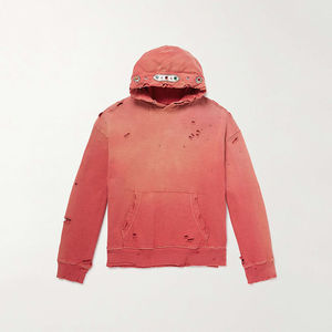 Sudadera con Capucha para Hombre, Diseño Personalizado OEM, Estilo Moderno, Adornos de Pedrería, Lavado Ácido, 100% Algodón, Invierno - Product Image 2