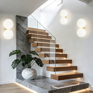 <b>Wall</b> Lamp Modern Nordic Glass Ball Postmodern Simple Decorative <b>Wall</b> <b>Light</b> for Home Bedroom Bedside Staircase Porch Bathroom - Product Image 4
