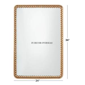 Vente chaude Plaqué Or Boules En Métal Designer Encadré Rectangle Forme Mur Miroir Maison Et Hôtel Décoration Fourniture De L'Inde - Product Image 1