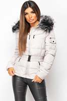 Vestes à bulles gonflées en satin personnalisables pour femmes avec capuche et fermeture éclair vêtements d'hiver respirants produit fini
