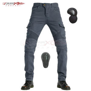 Pantalon en jean de moto pour homme avec coutures renforcées et design élégant et coupe ajustée Pantalon en jean de moto durable pour homme - Product Image 2