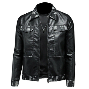 Blouson d'aviateur Boxy en cuir PU personnalisable pour hommes avec capuche à col montant et plusieurs poches Service d'approvisionnement OEM - Product Image 4