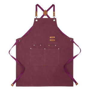 2025 Custom Mens Waxed Canvas Woodworking <b>Aprons</b> With Pockets - Product Image 5