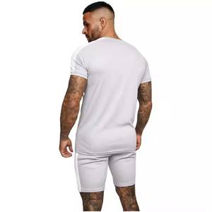 Ensemble t-shirt et short d'été 100% coton surdimensionné délavé personnalisé Streetwear respirant de haute qualité pour un style décontracté - Product Image 4
