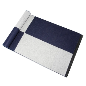 Bufanda de Cachemira cálida de invierno para hombre, bufanda de punto larga a cuadros clásica a cuadros con borlas, negro, gris, rojo, azul marino - Product Image 2