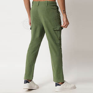 Gran oferta de fábrica, venta al por mayor, pantalones Cargo rectos de lona para hombre con bolsillos laterales, nuevo estilo callejero de la mejor calidad - Product Image 4