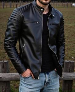 เสื้อแจ็คเก็ตผู้ชายหนัง PU คุณภาพสูง ดีไซน์ทันสมัย สไตล์ลำลอง มีกระเป๋าหลายช่อง  สามารถปรับแต่งดีไซน์ได้ - Product Image 2