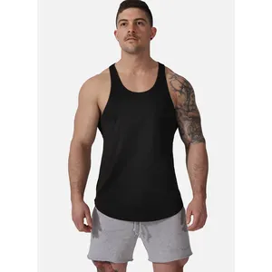 Sublimatie Blank Print Logo Volwassen Singlets Mouwloze Shirts Gym Vest Groothandel Basic Spier Voorzien Y Back Tank Tops Voor Mannen