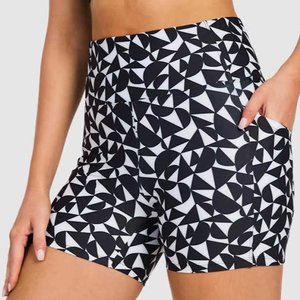 USA & Europe Quick-Drying Seamless Yoga Shorts Casual USA & Europe Shorts with Solid Pattern leggings, Seamless, High Waist - Product Image 2