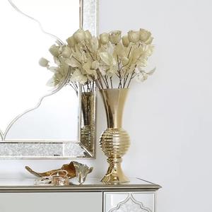 Vase à fleur moderne en métal aluminium avec taille et logo personnalisés Décoration de mariage élégante couleur blanche - Product Image 2