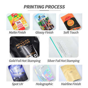 Emballage en sachet debout mat prêt à la vente au détail avec fermeture éclair et ouverture facile à déchirer pour les produits de collation et les aliments secs - Product Image 6