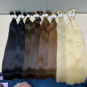 Vietnam esisches Haar Bulk Super doppelt gezeichnete Qualität Echte Echthaar verlängerung Lux Qualität Kalte Haarfarbe