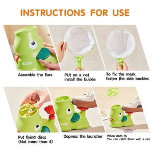 Máy Phóng Đĩa Bay Ngoài Trời Cho Cún Con Mới Đồ Chơi Phóng Với 8 Đĩa Bay 2 LƯỚI BẮT - Product Image 4