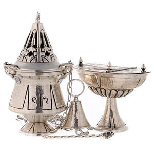 Meilleures ventes Encensoir en laiton pour les rituels religieux, les cérémonies de prière, la décoration religieuse, encensoir en argent - Product Image 5