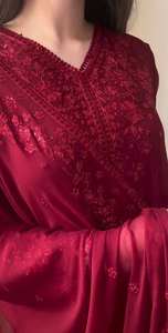 Vestido Salwar Kameez para Mujer Musulmana, Diseño Pakistaní 2025, Talla Personalizada, Bordado con Estampado, Estilo Fiesta, Secado Rápido, Tela Sintética - Product Image 5