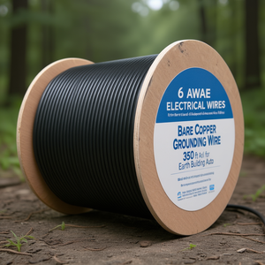 Fil de terre en cuivre nu 6 AWG, rouleau de 350 pieds pour la mise à la terre des bâtiments et des véhicules - Product Image 3