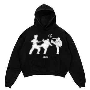 Sweat-shirts à capuche imprimés en relief de qualité supérieure, couleur personnalisée, tendance hiver, prix bas, 100% coton pour hommes - Product Image 1