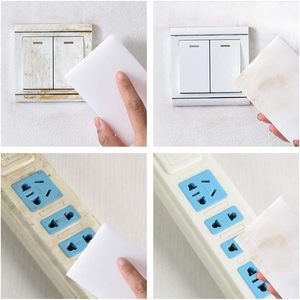 Casalina ฟองน้ำมหัศจรรย์สีขาวฉลากส่วนตัว10x6.5x2.5ซม. ผลิตภัณฑ์ในครัวเรือนคุณภาพสูงแพ็คสินค้าจำเป็นประจำวัน2ชิ้น - Product Image 4