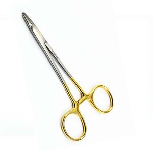 TC Derf 12 cm Porte-aiguille en acier inoxydable dentelé or pour produit de ciseaux chirurgicaux de chirurgie dentaire - Product Image 6