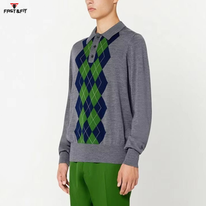 Hot Selling New Fashion Crewneck Winter Design Customized Anti-Wrinkle Quick Dry Breathable Knitted Front Logo <b>Sweater</b> Men - Product Image 2