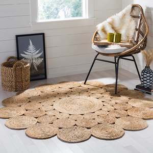 Mignon tapis en forme de fleur tapis jonc de mer tissé naturel de haute qualité tapis de sol bébé enfants chambre décor personnalisé avec logo - Product Image 6