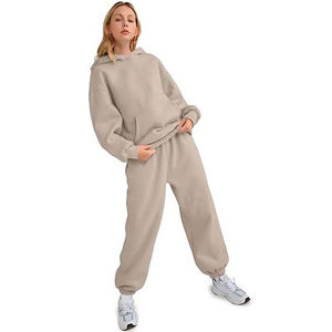 Chándal informal con estampado de serigrafía, ropa deportiva para mujer, ropa de entrenamiento y jogging, chándales, conjuntos de 2 uds de algodón de invierno de gran tamaño - Product Image 5