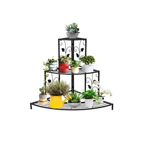 Customized Size And Shape <b>Planter</b> Stand Fancy Design Iron Black Color <b>Planter</b> Stand From Best Exporter In India - Product Image 2