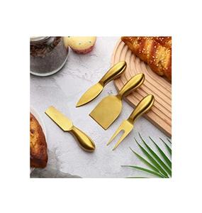 ชุดมีดหั่นชีสทองเหลือง4ชิ้นชุดชีสขนาดเล็กดีไซน์ทันสมัย - Product Image 3