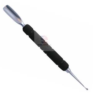 Poignée antidérapante de haute qualité en acier inoxydable à double extrémité poussoir à cuticules dissolvant de callosités - Product Image 4