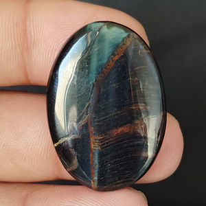 Vente chaude UDGEMS modèle 334 pierres de guérison en cristal naturel de haute qualité oeil de tigre bleu ornement en vrac pour les cadeaux de méditation - Product Image 1