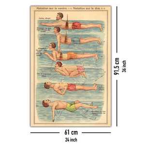Affiche de natation de Friedrich Eduard Bilz : un œuvre d'art élégante et inspirante - Product Image 3